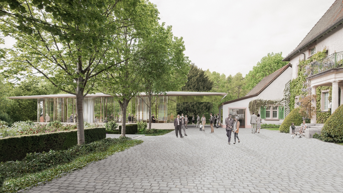 Visualisierung des Pavillons «en plein air» der Architekten Ernst Niklaus Fausch Partner AG