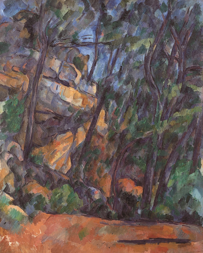 Paul Cézanne, «Felsen und Bäume im Park des Château Noir», um 1904