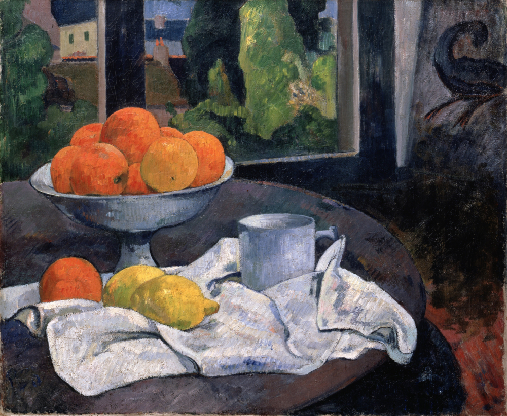 Paul Gauguin, «Stillleben mit Früchteschale und Zitronen», um 1889/90, Öl auf Leinwand, 50 × 61 cm, Museum Langmatt 